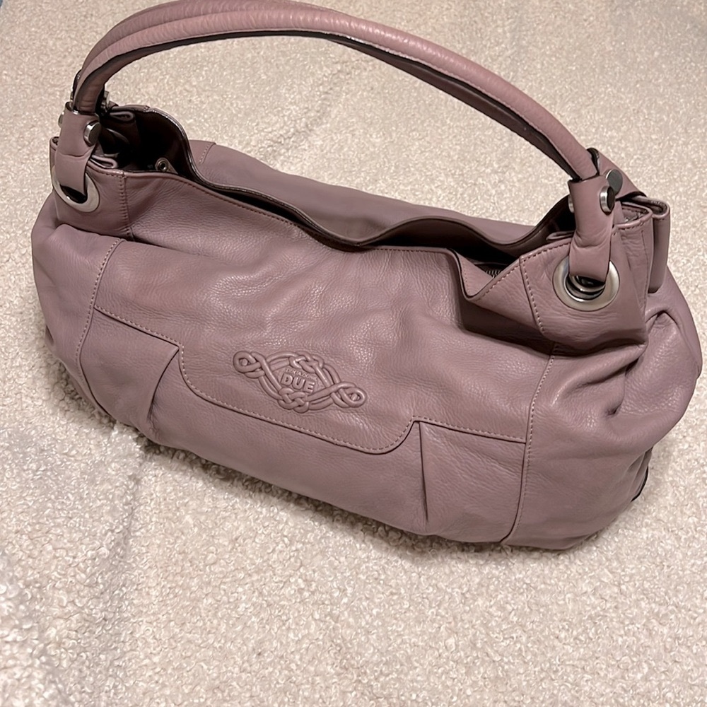 TENTAZIONE DUE Italian Leather Handbag Beautiful soft purple leather EUC dustbag